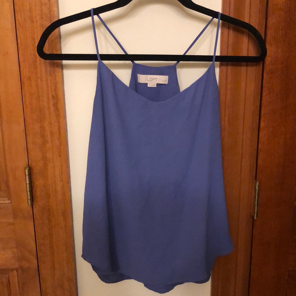 LOFT Purple racerback blouse
